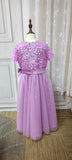 Lilac Purple sequins and tulle little girl dress