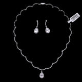 Chic simple crystals handmade bridal necklace jewelry accessories sets