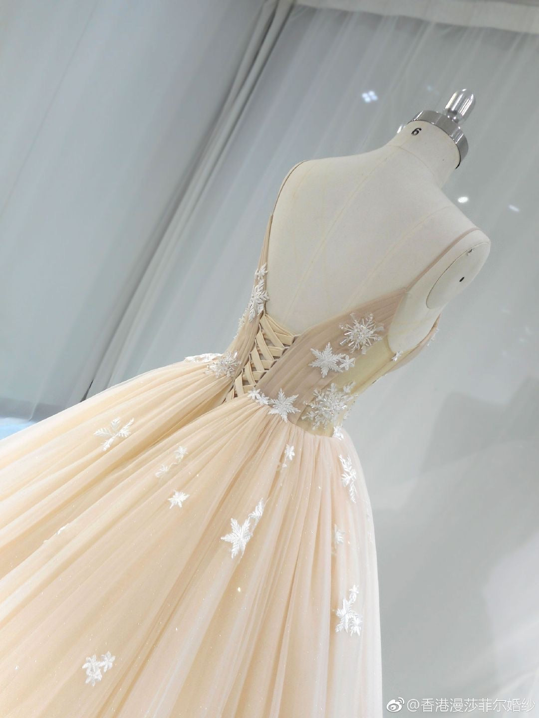 slim fit dress slacks Fairytale stars champagne cream tulle ball gown skirt wedding dress –  Anna's Couture Dresses