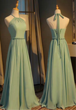 Mint bean green sweetheart off shoulder halter multi style chiffon bridesmaid dresses