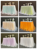 Soft sheer tulle net table runners cloth fabric textile for wedding stage decoration background DIY clothes dresses