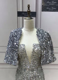 Fashion sparkling sliver sequins jacket