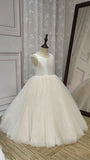 Glitter fabric tutu puffy skirt little girl birthday dress flower girl dresses - Anna's Couture Dresses