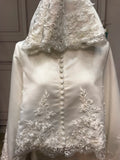 Vintage Lace appliqués Muslim Bridal hoop jacket crystals pearls beaded