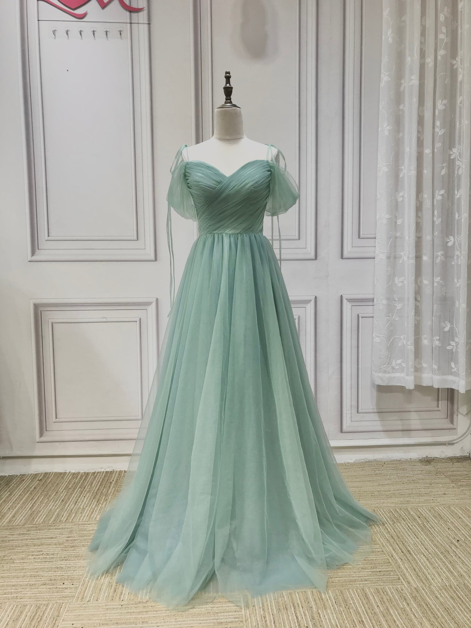 dusty mint green dress Amelia Couture 370 Women's Formal Evening & Wedding Guest Dress - Dusty-Mint