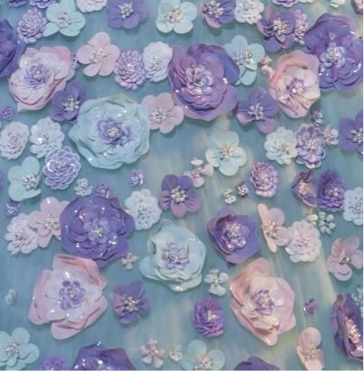 Handmade embroidery beaded 3D flowers for dresses designs embellishments ,decoration ,as DIY gifts, mixed size and color