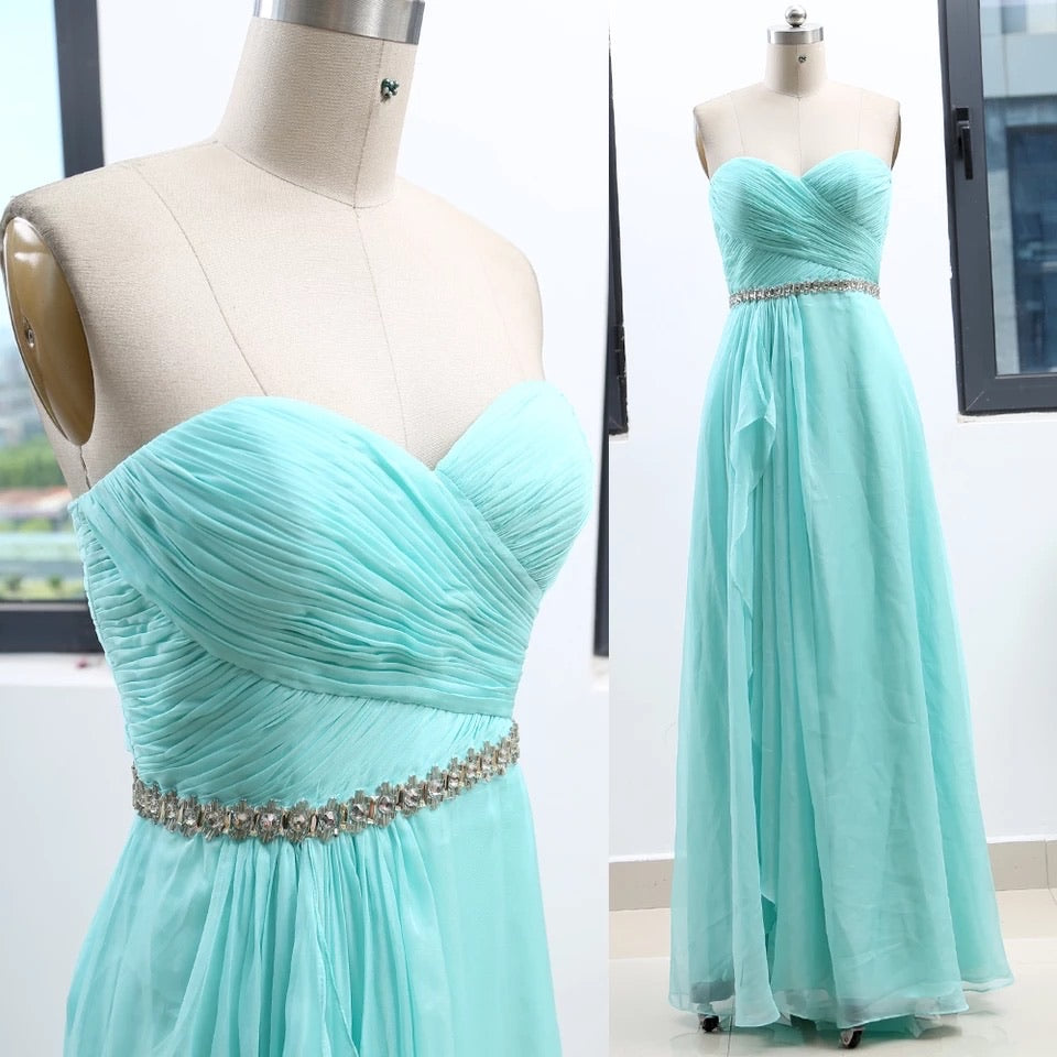 Tiffany blue chiffon bridesmaid dresses  Anna's Couture Dresses