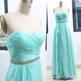 Tiffany blue chiffon bridesmaid dresses