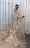 100% handmade heavy beaded sequins and crystals couture sparkling ball gown Muslim wedding dress 2021#112201