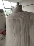 Muslim brides wedding accessories lace tulle cloak with crystals pearls beaded