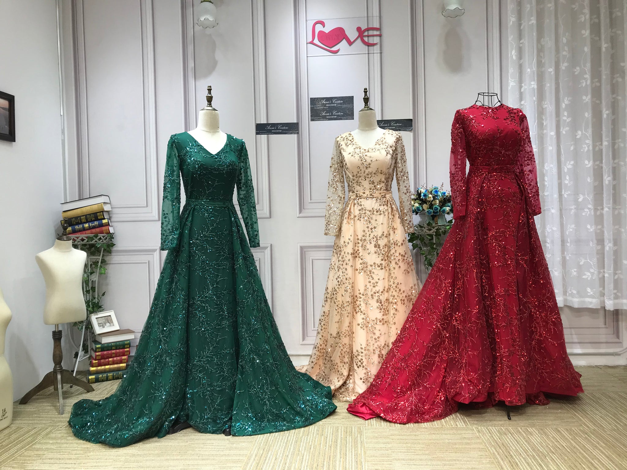 V neck long sleeves gold champagne sequins prom formal middle school d Anna's Couture Dresses V neck long sleeves gold champagne sequins prom formal middle school d Anna's Couture Dresses