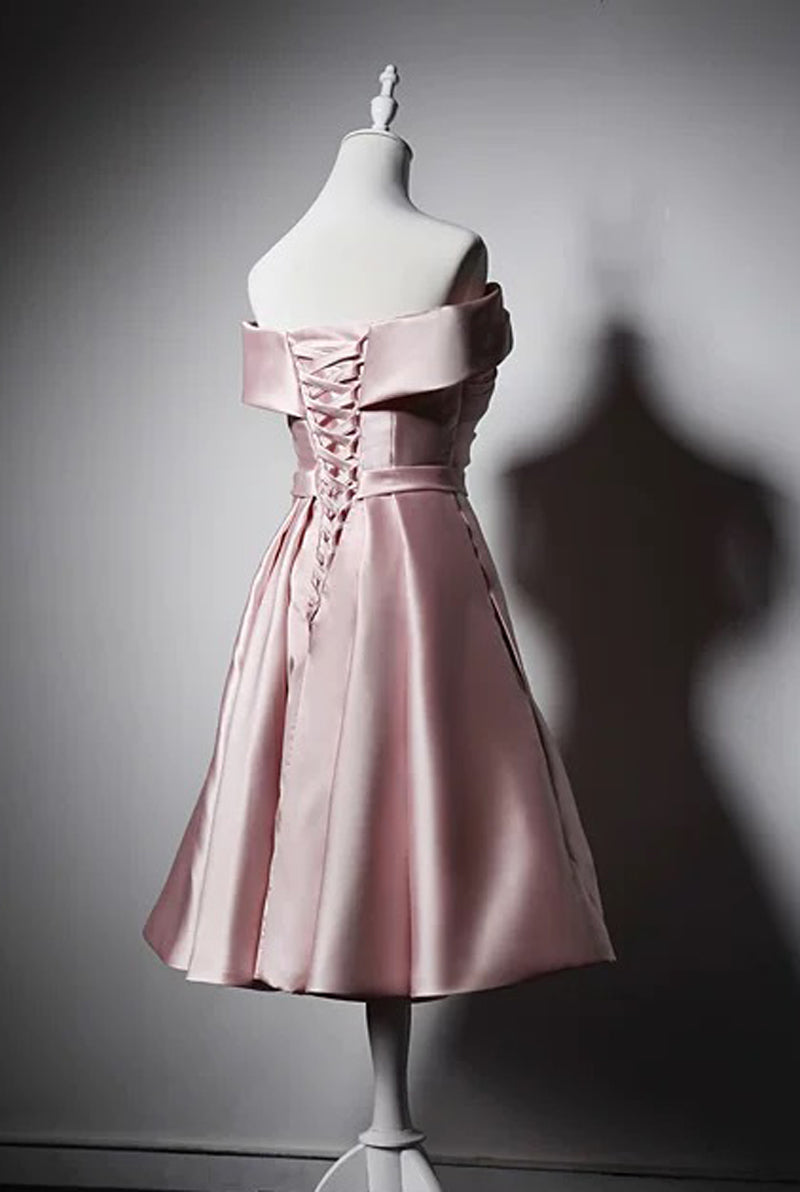 knee length classy elegant cocktail dresses Knee-Length Semi-Formal Short-Sleeve Dress main image 0
