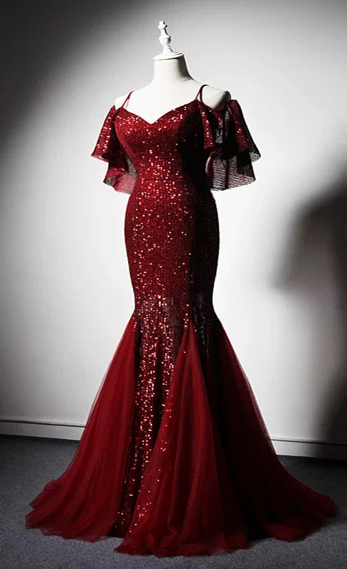 Red Mermaid Prom Prom 2020 Dresses 2020 Red Mermaid Prom Dresses