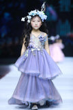 Purple adorable pageant little girl dresses - Anna's Couture Dresses